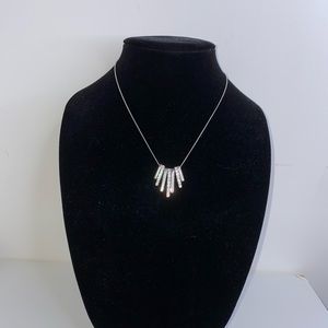 Silver Statement necklace with Swarovski elements